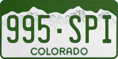 CO license plate 995SPI