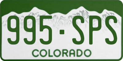 CO license plate 995SPS