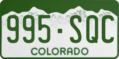 CO license plate 995SQC