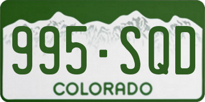 CO license plate 995SQD