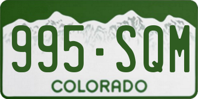 CO license plate 995SQM