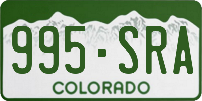 CO license plate 995SRA