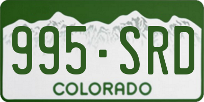 CO license plate 995SRD