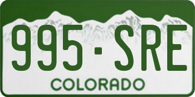 CO license plate 995SRE