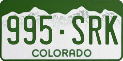 CO license plate 995SRK