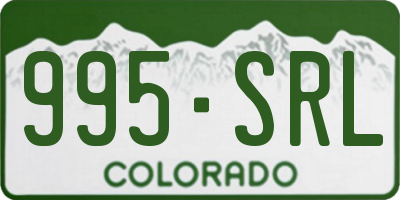 CO license plate 995SRL