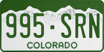 CO license plate 995SRN