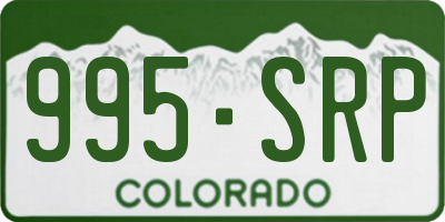 CO license plate 995SRP