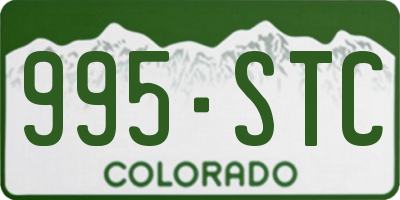 CO license plate 995STC