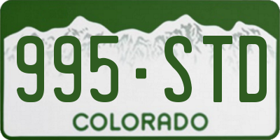 CO license plate 995STD