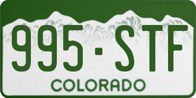CO license plate 995STF
