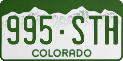 CO license plate 995STH