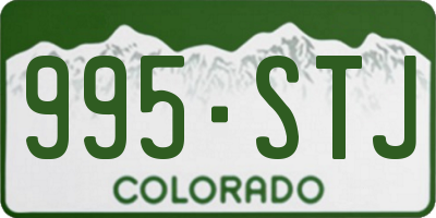 CO license plate 995STJ