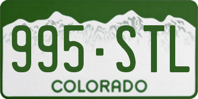 CO license plate 995STL