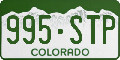 CO license plate 995STP
