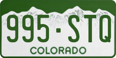 CO license plate 995STQ