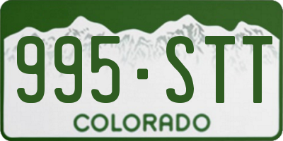 CO license plate 995STT