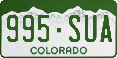CO license plate 995SUA