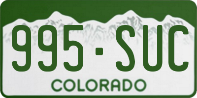CO license plate 995SUC