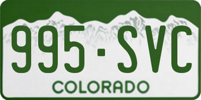 CO license plate 995SVC