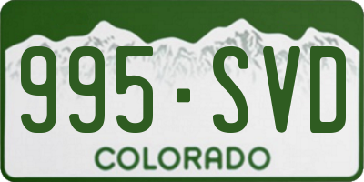 CO license plate 995SVD