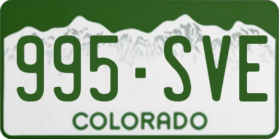 CO license plate 995SVE