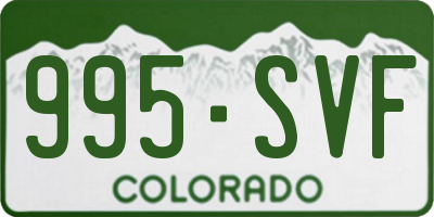 CO license plate 995SVF