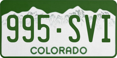 CO license plate 995SVI