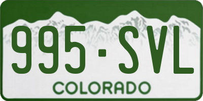 CO license plate 995SVL