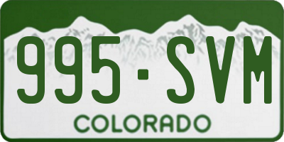 CO license plate 995SVM