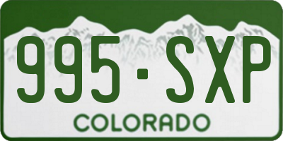 CO license plate 995SXP