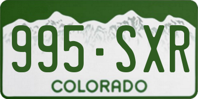 CO license plate 995SXR