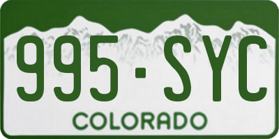 CO license plate 995SYC