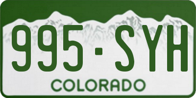 CO license plate 995SYH