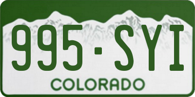 CO license plate 995SYI