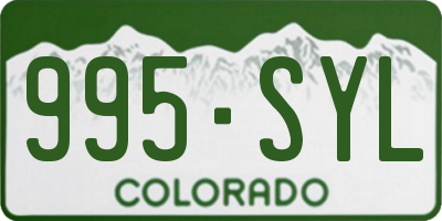 CO license plate 995SYL