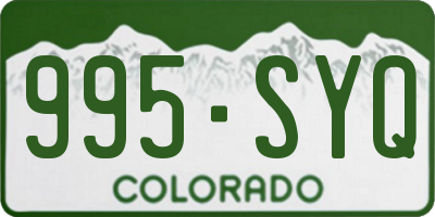 CO license plate 995SYQ