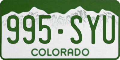 CO license plate 995SYU
