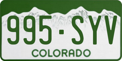 CO license plate 995SYV