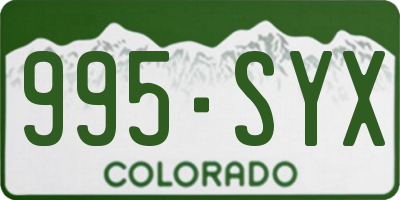CO license plate 995SYX