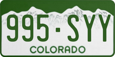 CO license plate 995SYY