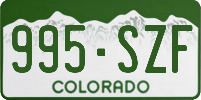 CO license plate 995SZF