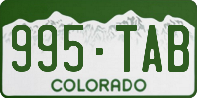 CO license plate 995TAB
