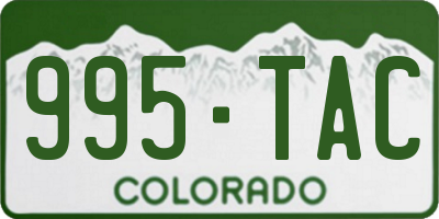 CO license plate 995TAC