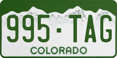 CO license plate 995TAG