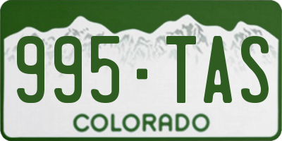 CO license plate 995TAS