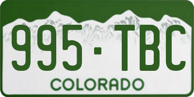 CO license plate 995TBC