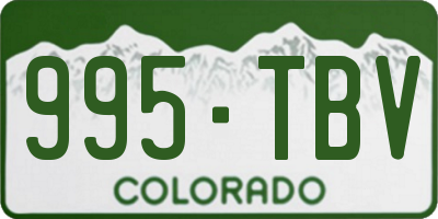 CO license plate 995TBV