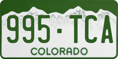 CO license plate 995TCA