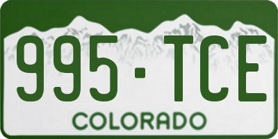 CO license plate 995TCE